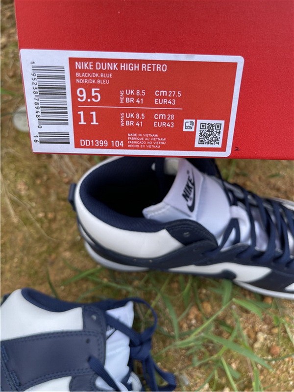 Authentic Nike Dunk High Midnight Navy