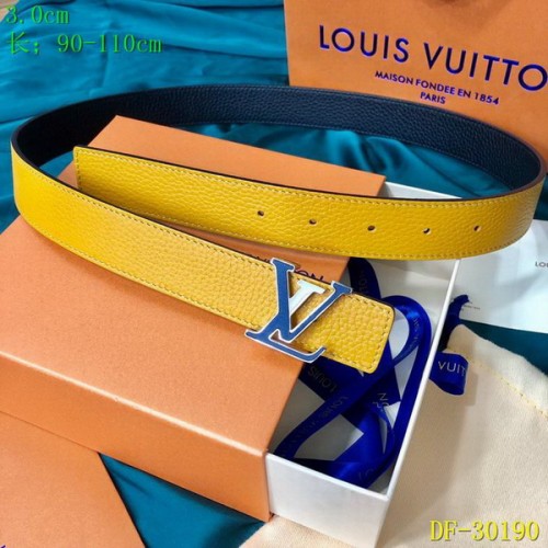 Super Perfect Quality LV Belts(100% Genuine Leather Steel Buckle)-3165