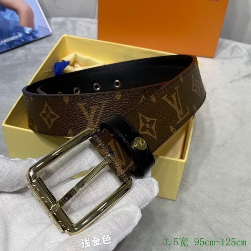 Super Perfect Quality LV Belts(100% Genuine Leather Steel Buckle)-2744