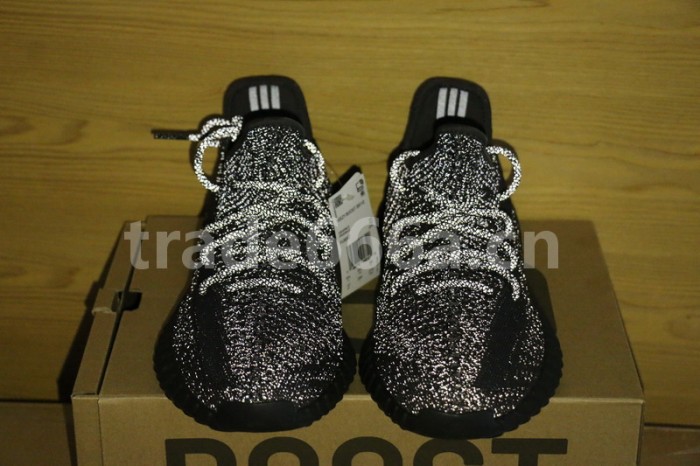 Authentic Yeezy Boost 350 V2 Static Black full-reflective