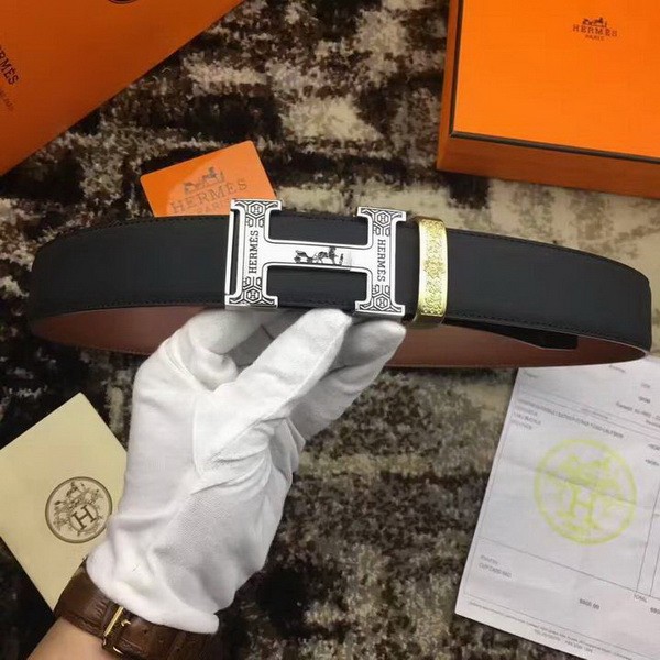 Super Perfect Quality Hermes Belts(100% Genuine Leather,Reversible Steel Buckle)-085