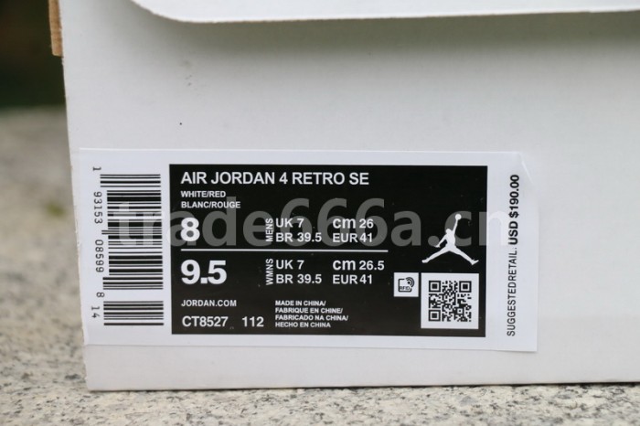 Authentic Air Jordan 4 “Red Metallic”