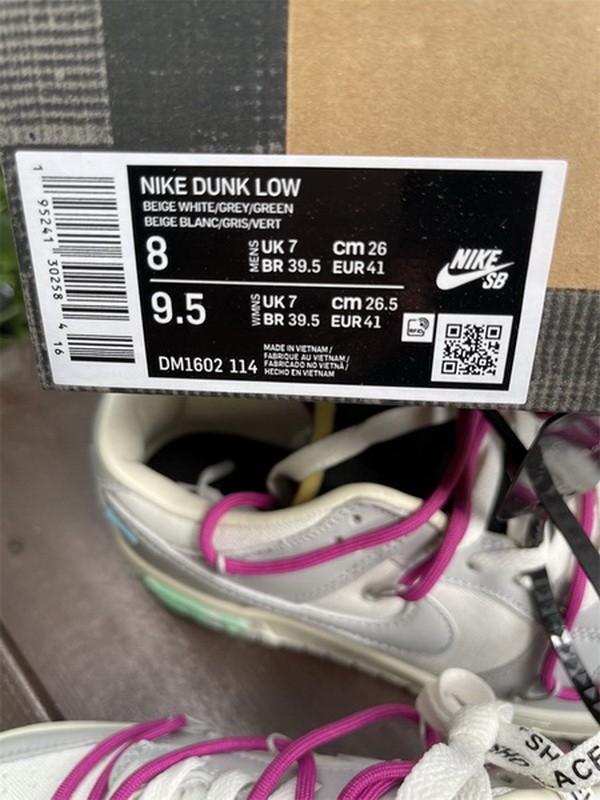 Authentic OFF-WHITE x Nike Dunk Low “The 50” DM1602 114