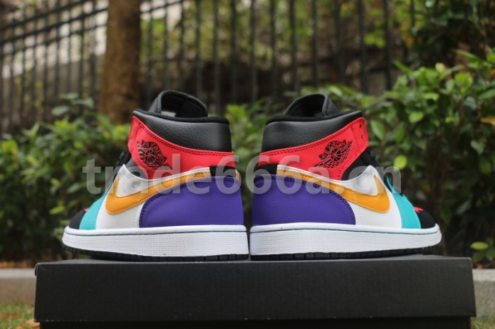 Authentic Air Jordan 1 Mid Multicolor
