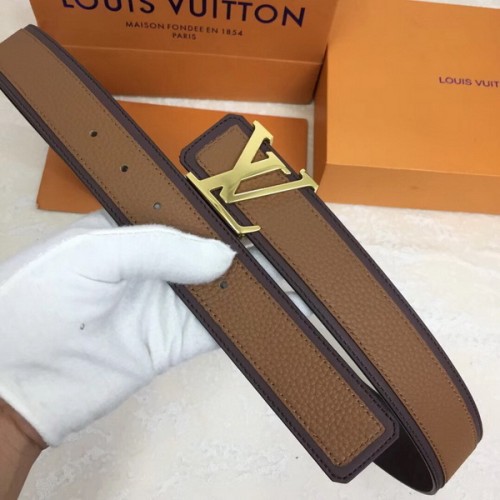 Super Perfect Quality LV Belts(100% Genuine Leather Steel Buckle)-4111