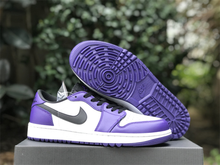 Authentic Air Jordan 1 Low Golf “Court Purple”