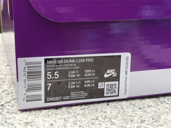 Authentic Nike SB Dunk Low “Blue Raspberry”