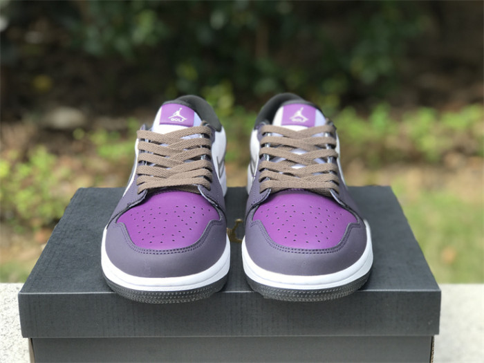 Authentic Air Jordan 1 Low Golf NRG “Purple Smoke”