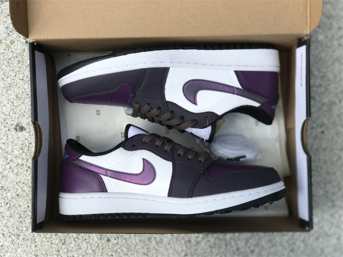 Authentic Air Jordan 1 Low Golf NRG “Purple Smoke”