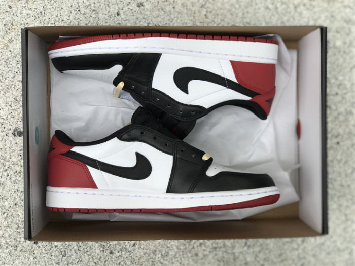 Authentic Air Jordan 1 Low “Black Toe”