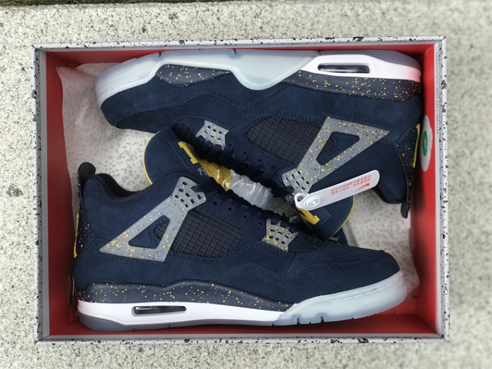 Authentic Air Jordan 4 PE Michigan