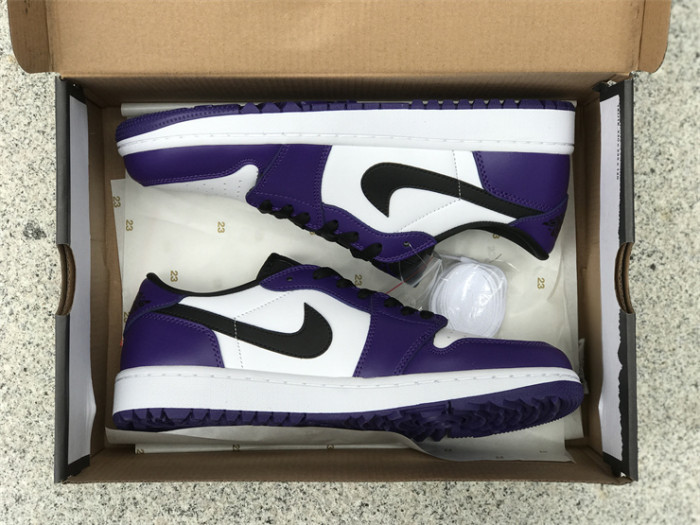 Authentic Air Jordan 1 Low Golf “Court Purple”