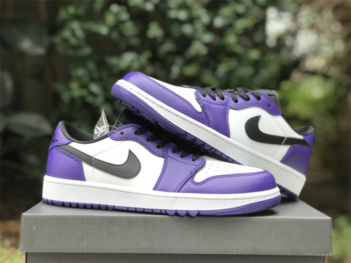 Authentic Air Jordan 1 Low Golf “Court Purple”