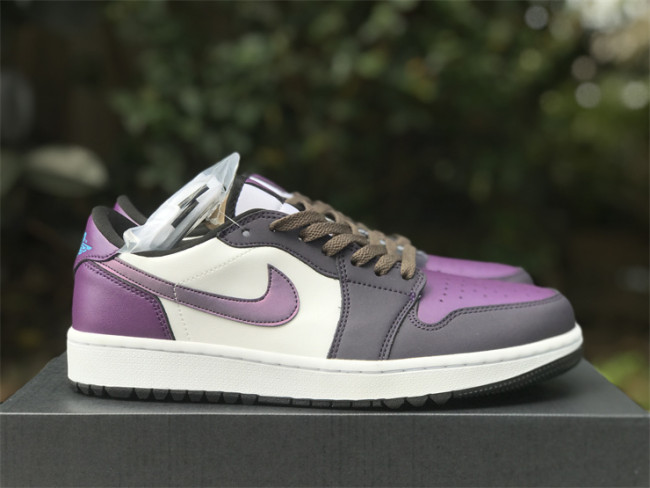 Authentic Air Jordan 1 Low Golf NRG “Purple Smoke”