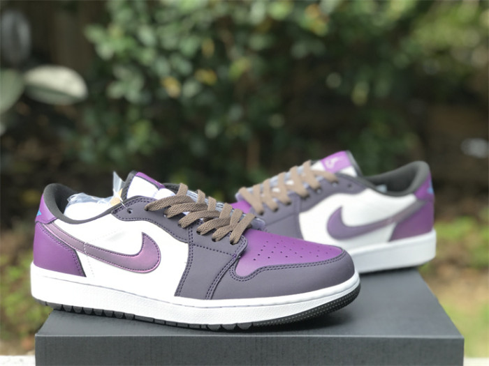 Authentic Air Jordan 1 Low Golf NRG “Purple Smoke”