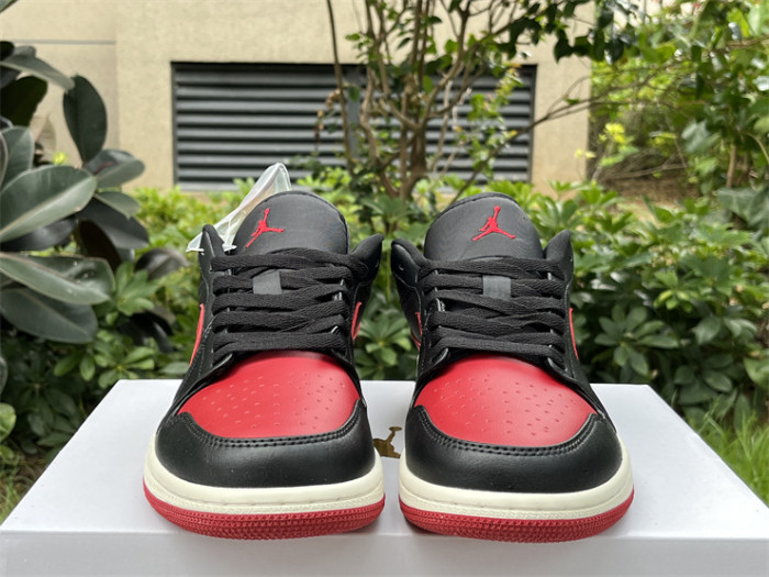 Authentic Air Jordan 1 Low “Bred Sail ”