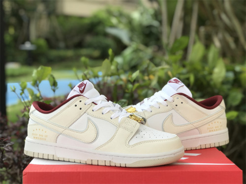 Authentic Nike Dunk Low Rice White