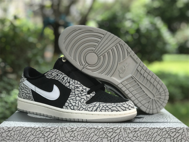 Authentic Air Jordan 1 Low OG “Black Cement” GS
