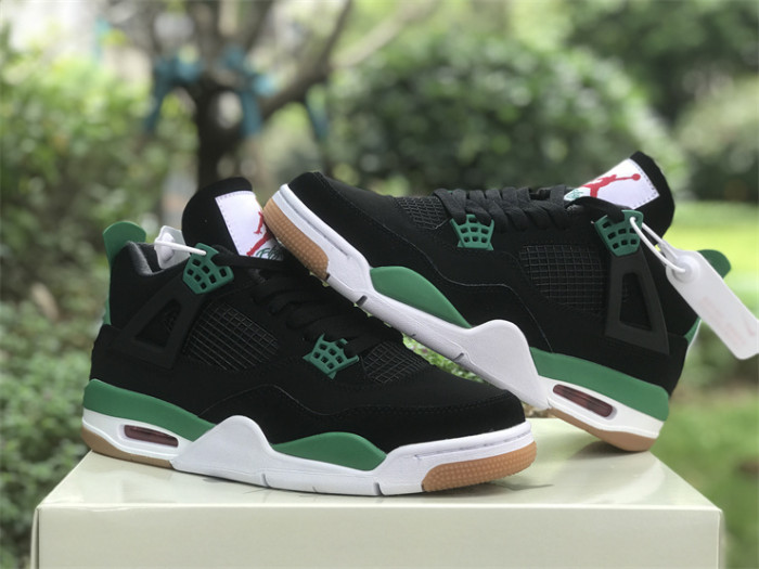 Authentic Nike SB x Air Jordan 4 Black Green