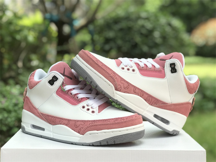 Authentic KAWS x Air Jordan 3 White Pink GS
