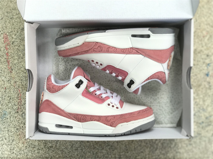 Authentic KAWS x Air Jordan 3 White Pink GS