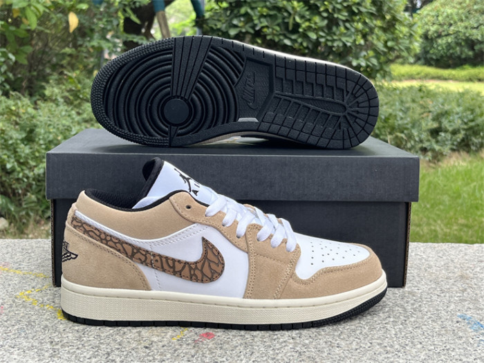 Authentic Air Jordan 1 Low SE “Brown Elephant”