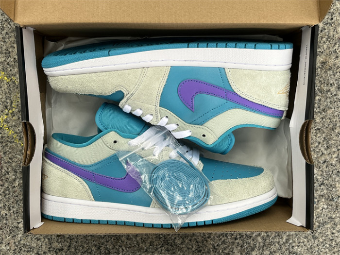 Authentic Air Jordan 1 Low “Aquatone”