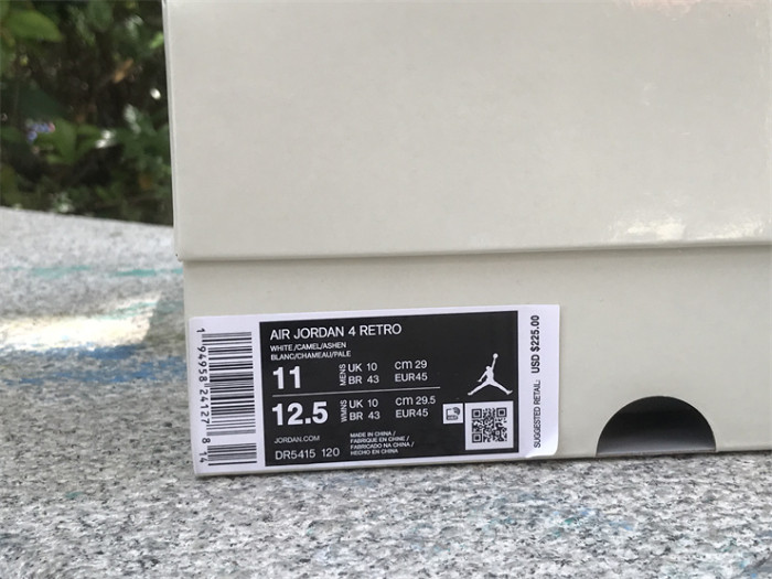 Authentic Nike SB x Air Jordan 4 White Camel