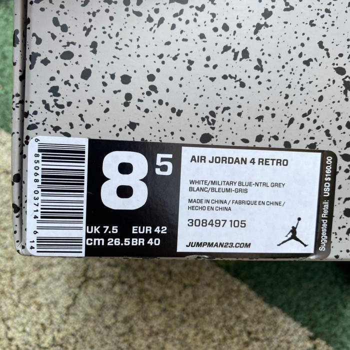 Authentic Air Jordan 4 “Military Blue”  2012