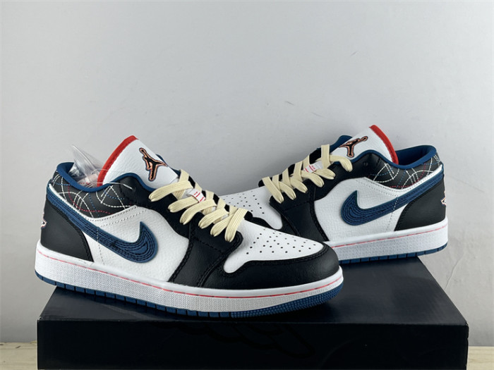 Authentic Air Jordan 1 Low SE White Industrial Blue
