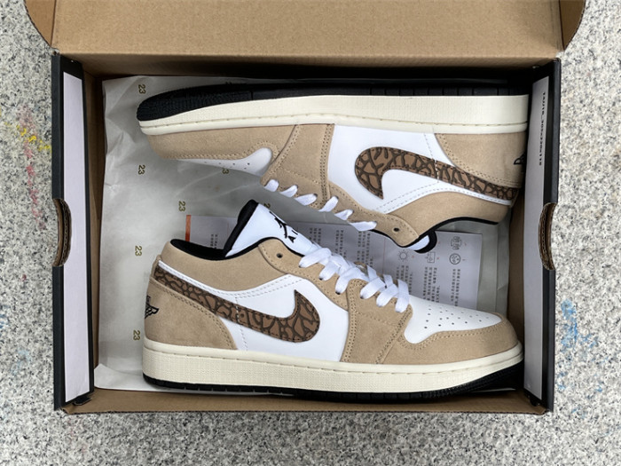 Authentic Air Jordan 1 Low SE “Brown Elephant”