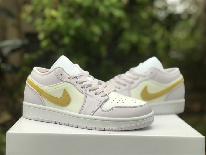 Authentic Air Jordan 1 Low Barely Grape Women Shoes