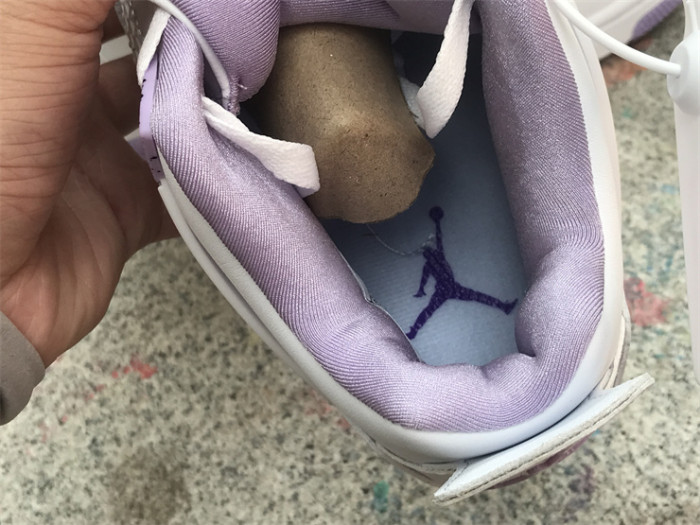 Authentic Air Jordan 4 White Purple