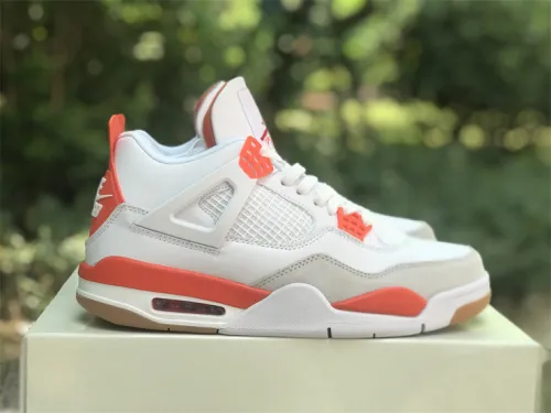 Authentic Nike SB x Air Jordan 4 White Orange