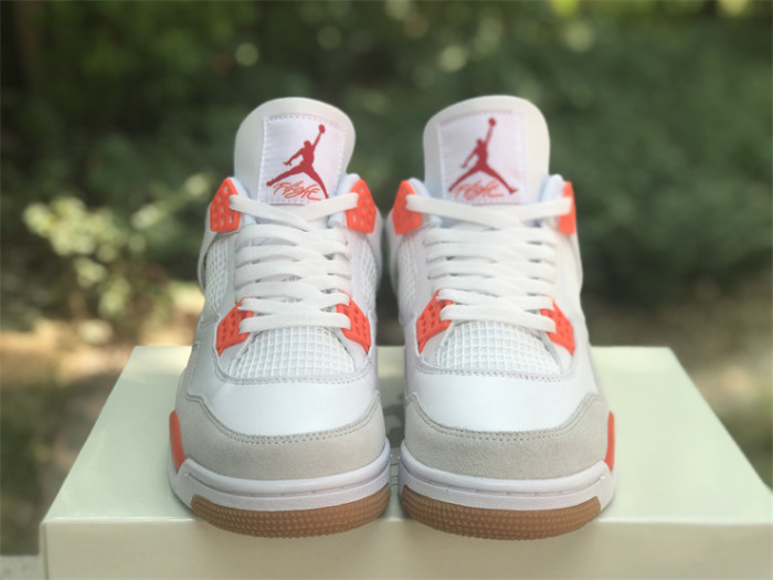 Authentic Nike SB x Air Jordan 4 White Orange