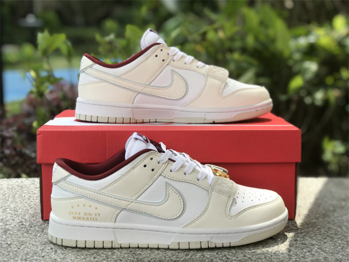 Authentic Nike Dunk Low Rice White