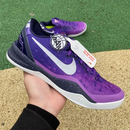 Authentic Nike Kobe 8 Playoffs Purple Platinum