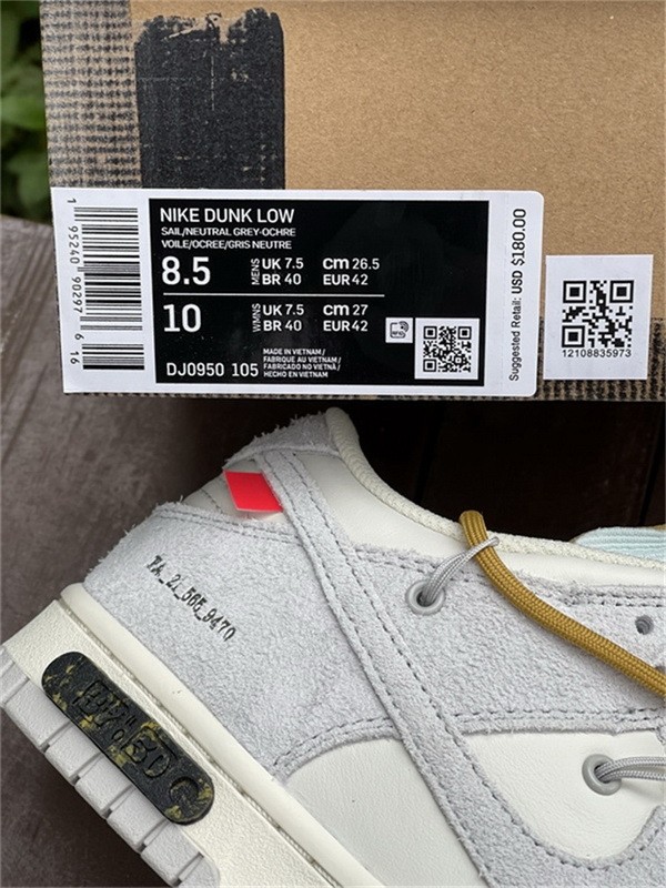 Authentic OFF-WHITE x Nike Dunk Low “The 50” DJ0950-105