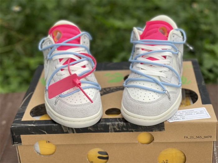 Authentic OFF-WHITE x Nike Dunk Low “The 50” DJ0950-113
