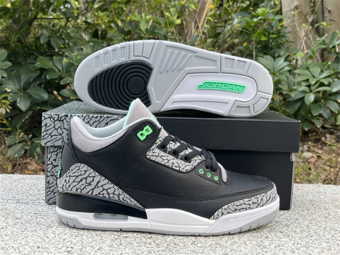 Authentic Air Jordan 3 “Green Glow”