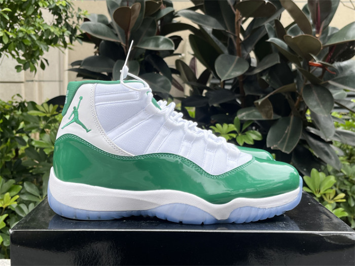 Authentic Air Jordan 11 White Green