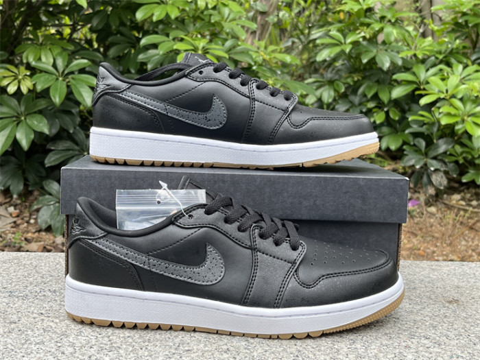 Authentic Air Jordan 1 Low Golf “Black Gum”