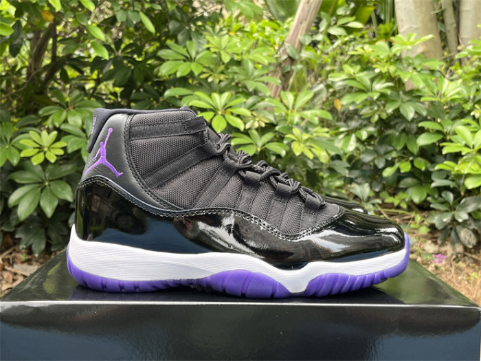 Authentic Air Jordan 11 Black Purple