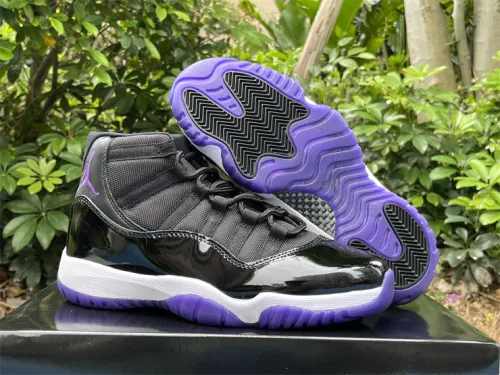 Authentic Air Jordan 11 Black Purple