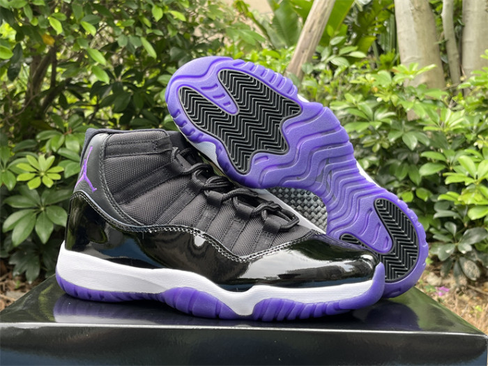 Authentic Air Jordan 11 Black Purple