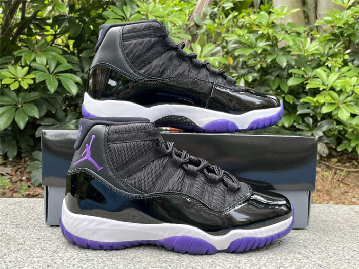 Authentic Air Jordan 11 Black Purple