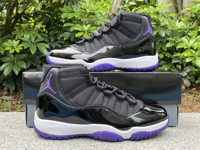 Authentic Air Jordan 11 Black Purple