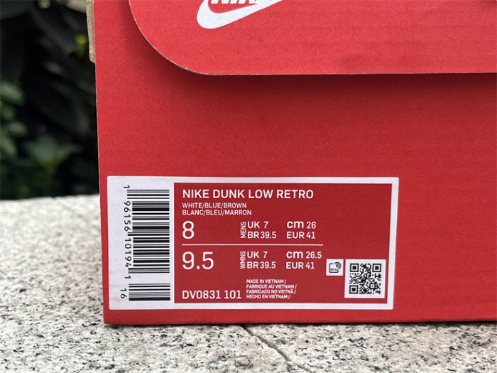 Authentic Nike Dunk Pure Platinum” Custom Blue White Bear