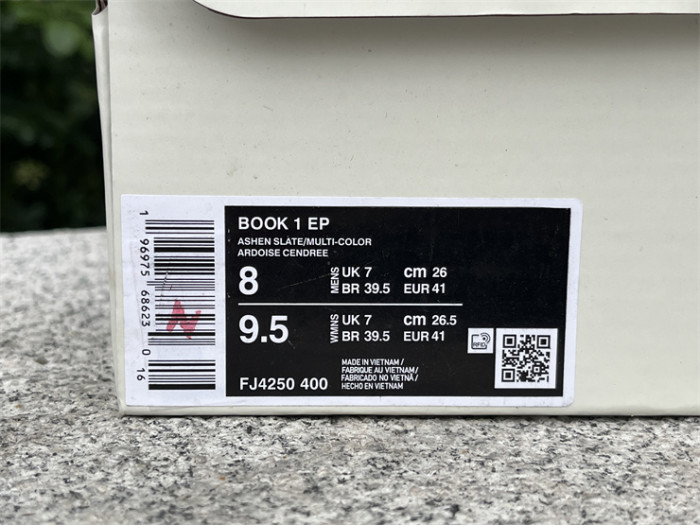 Authentic Nike Book1 Mirage V2 Ashen Slate Grey