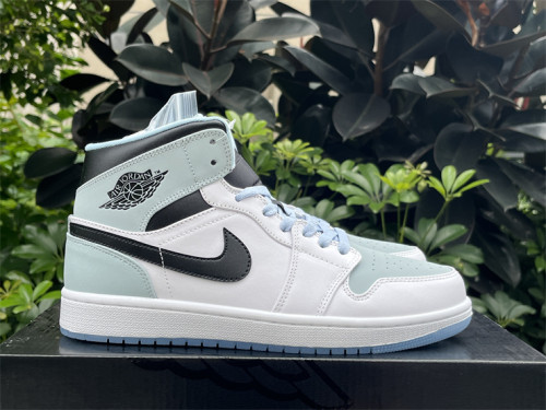 Authentic Air Jordan 1 Mid Ice Blue